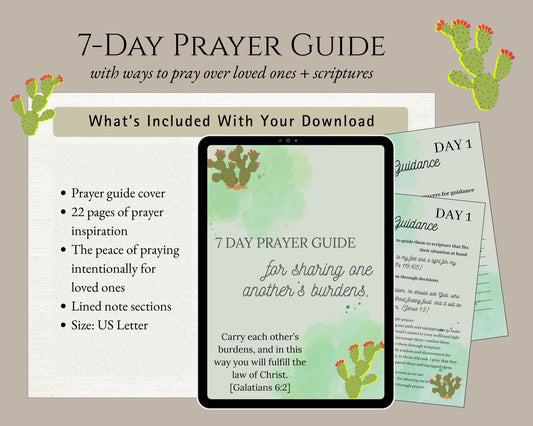 7 Day Prayer Guide for Sharing One Another's Burdens